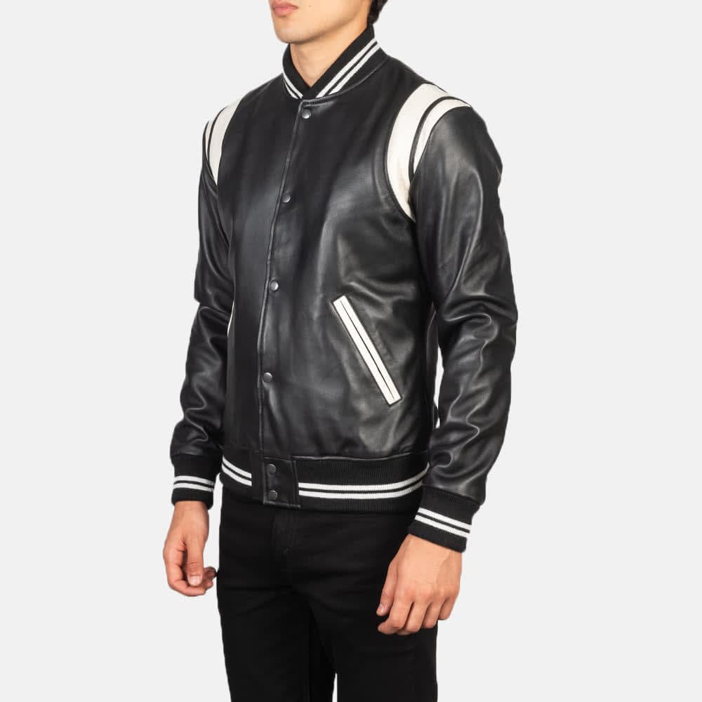 Dantee Men's Sheepskin Leather Varsity Jacket finest raw materials