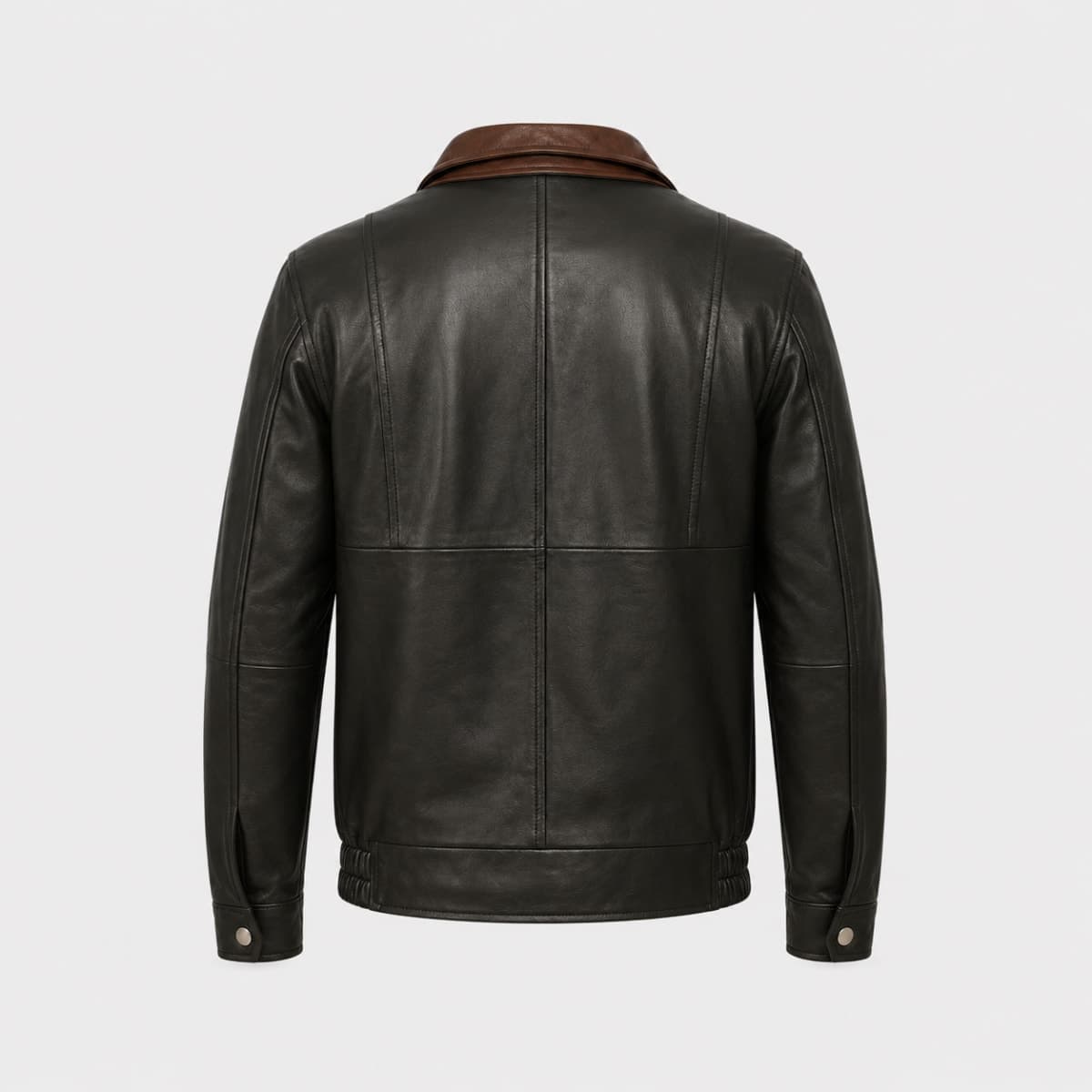 Alfred Men's Brown Sheepskin Leather Bomber Jacket finest raw materials