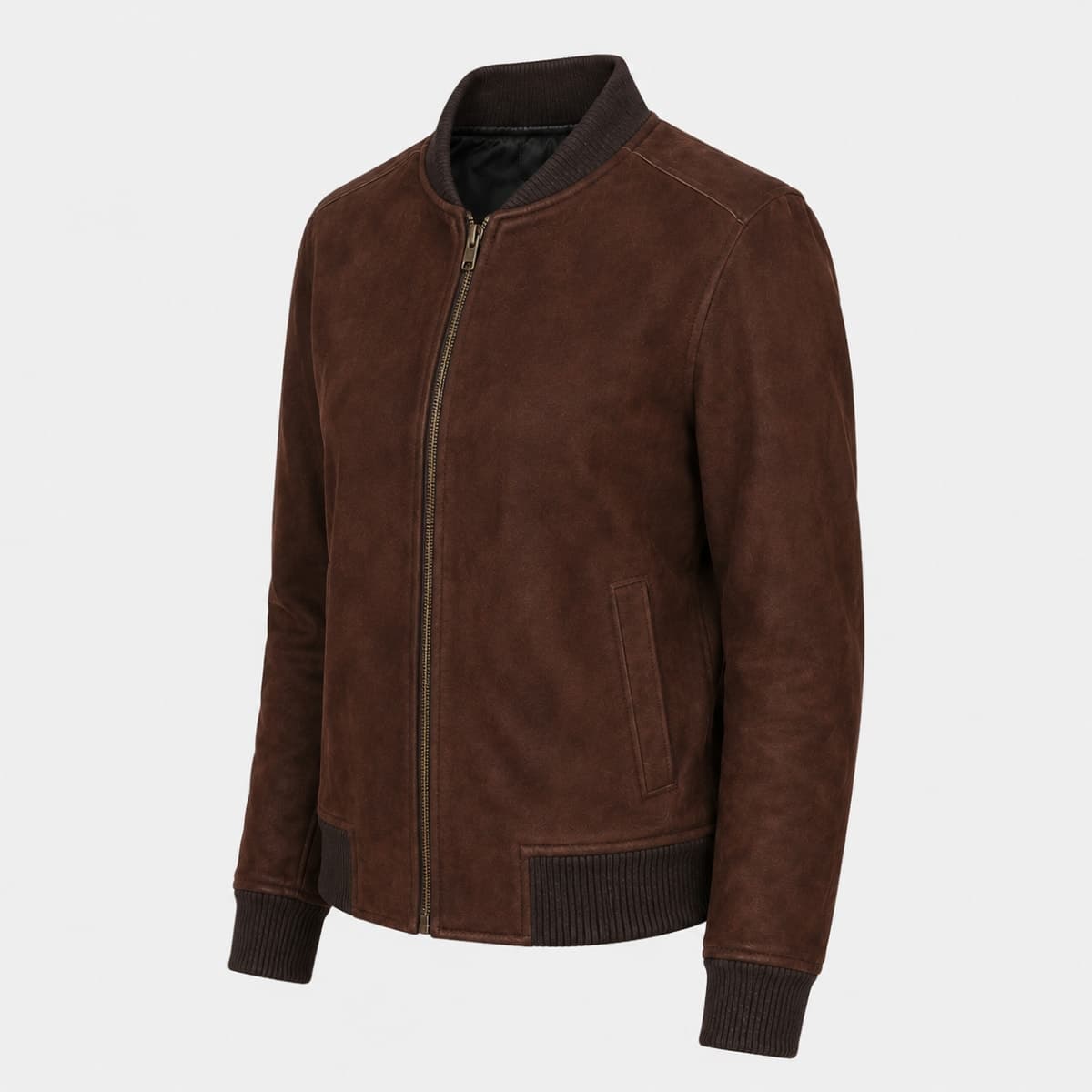 Bliss Women Brown Suede Bomber Jacket finest raw materials